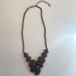Burgundy Statement Necklace